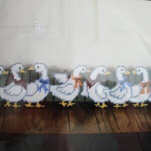 Bucilla Plastic Canvas Kit Geese Ducks Wall Hanging Door Draftstop Farmhouse
